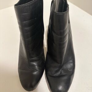 Vince Camuto Black Leather Ankle Boots